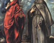 埃尔 格列柯 : Saints John the Evangelist and Francis